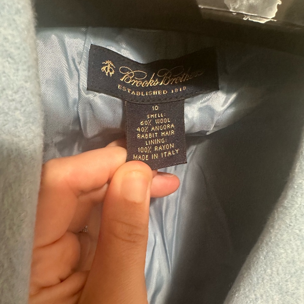 Brooks Brothers Wool & Angora Light Blue Blazer - Picture 4 of 8